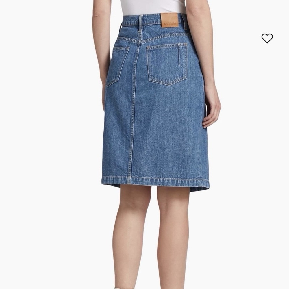DEREK LAM 10 CROSBY Aine Asymmetrical Denim Skirt in Canal Sz 25 NWT - Picture 3 of 11